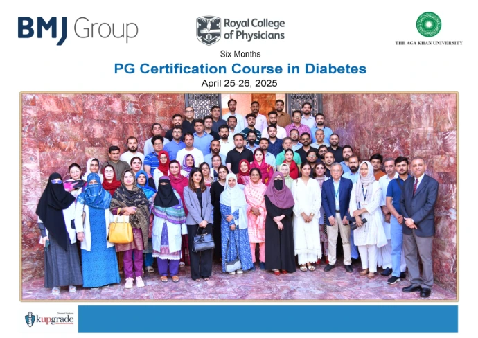 Group picture with course badge